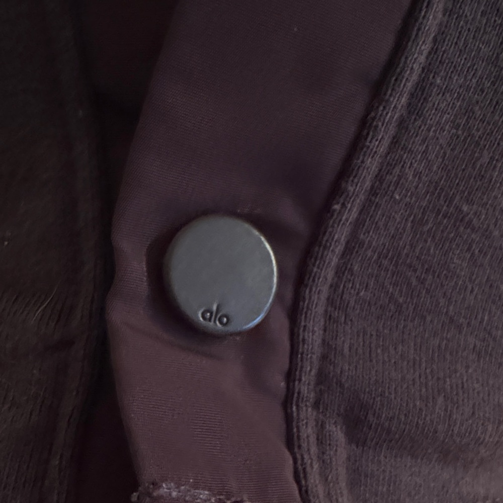 ALO Yoga Brown Snap-Detail Track Pants - Picture 3 of 9